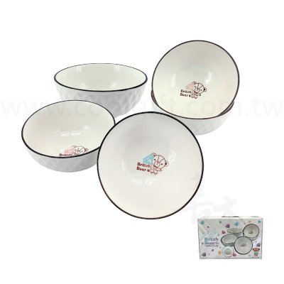 英國熊點心碗5吋5入組