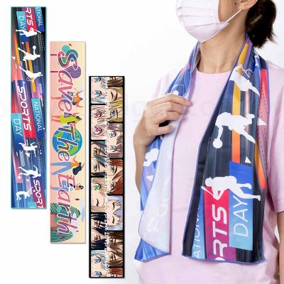 客製環保紗rPET鳥眼布長型運動巾