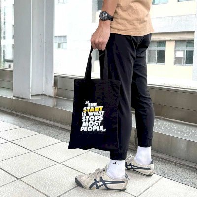 客製黑色帆布袋(可裝A4)