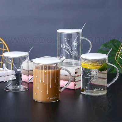 星空夜光玻璃杯(附蓋匙)