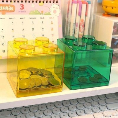 透明積木存錢筒