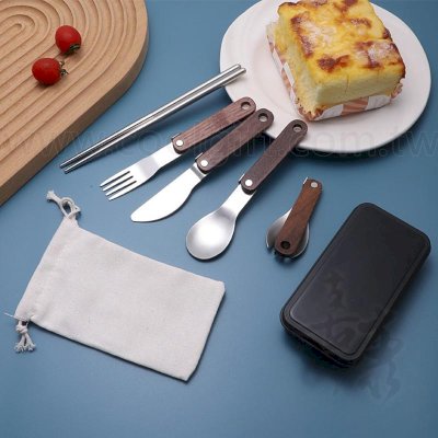 木製摺疊餐具組