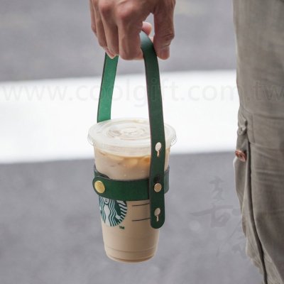 可調節皮革飲料提繩