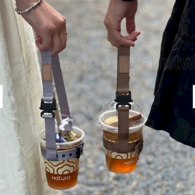 可調式織帶飲料杯帶