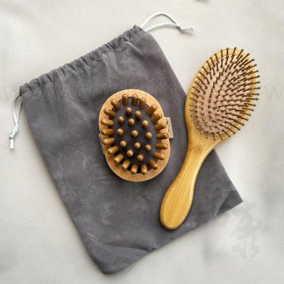 質感全木氣墊按摩梳組