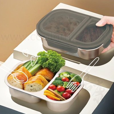 可微波分隔不鏽鋼保鮮盒