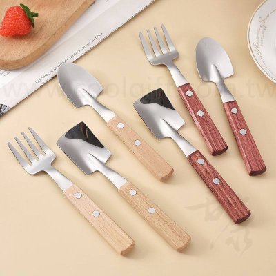 木柄造型餐具組