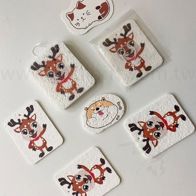 客製造型彩印木漿洗碗海綿