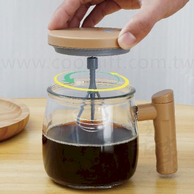 自動攪拌手把玻璃杯
