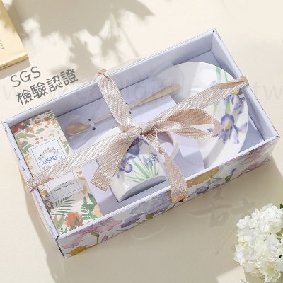 復古花卉陶瓷香氛咖啡杯組