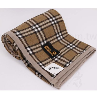 飛狼暖語格紋羊毛毯