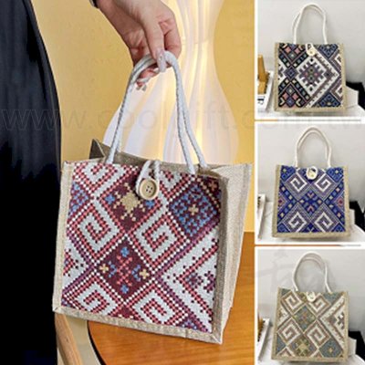 幾何圖編織提袋