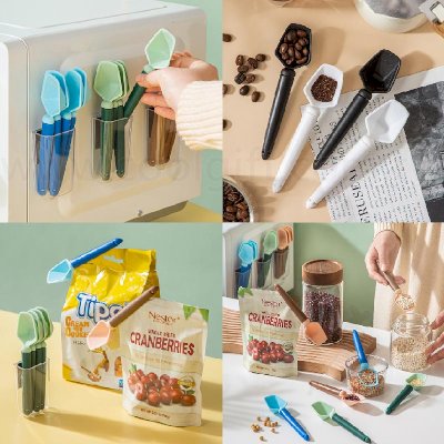 磁吸收納盒可貼冰箱而湯匙造型可盛裝配料