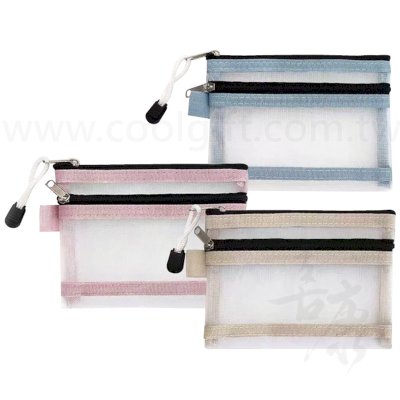 網紗雙層證件零錢袋