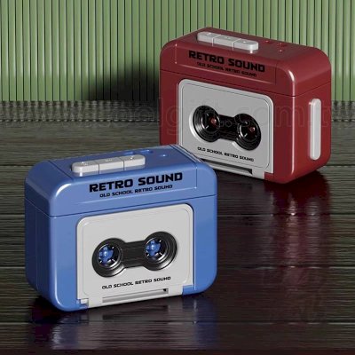 復古迷你卡帶錄音機吊飾