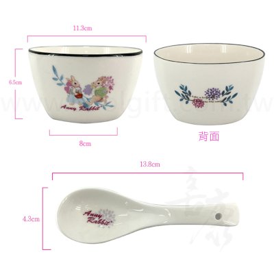 安妮兔方型湯碗組