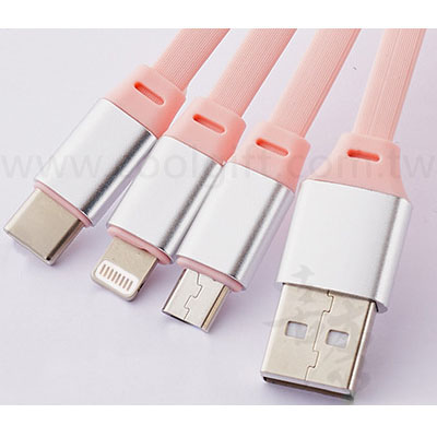 壓克力發光三合一充電線