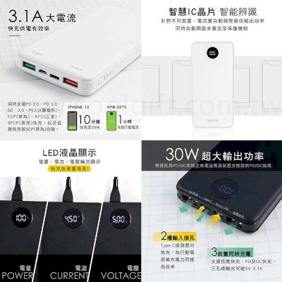 數位顯示快充行動電源