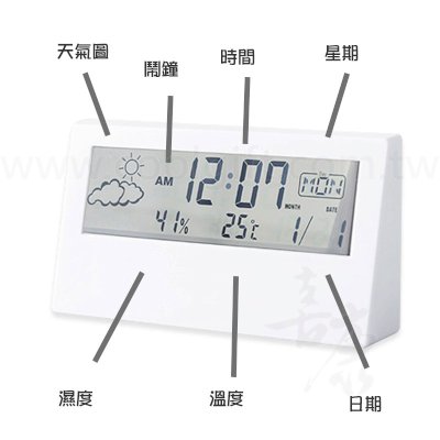 文青風多功能鬧鐘