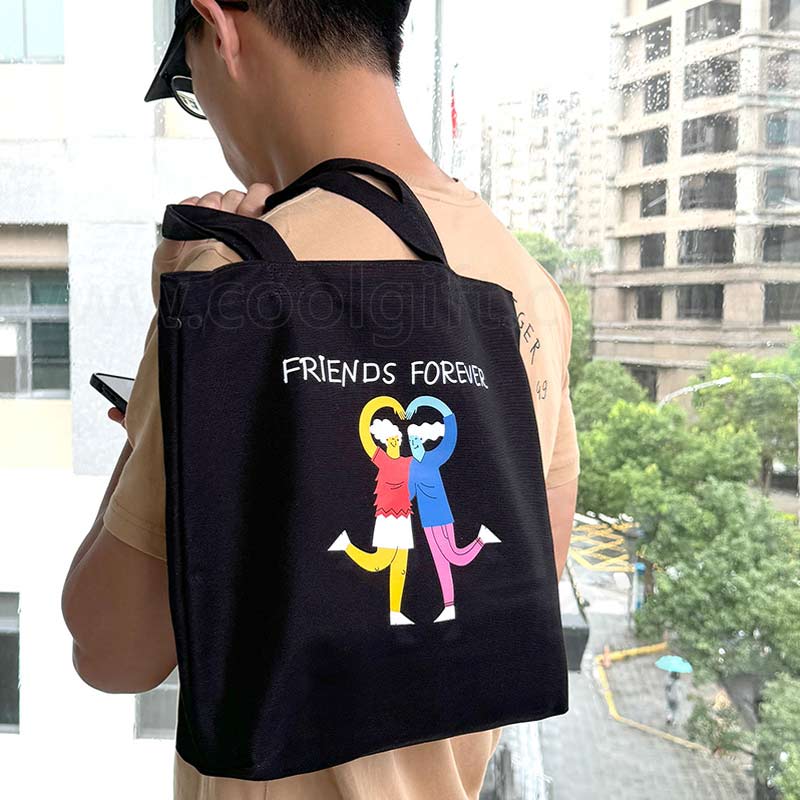 客製黑色帆布袋(內包邊)