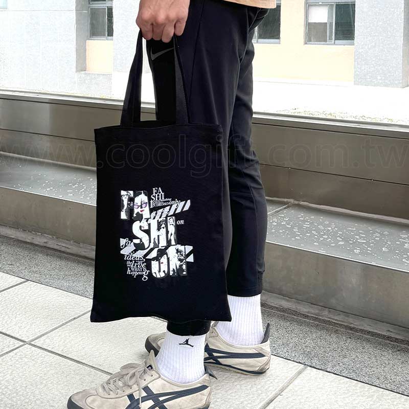 客製黑色帆布袋(可裝A4)