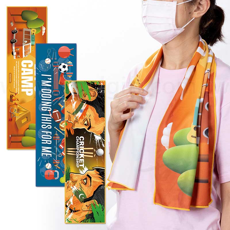 客製環保紗rPET鳥眼布長型運動巾