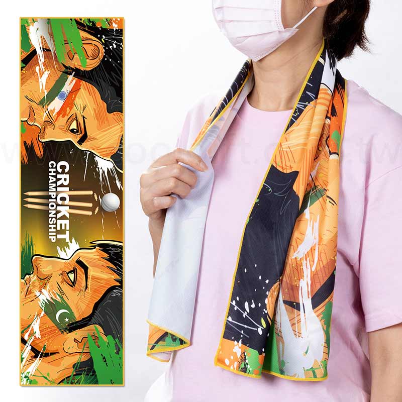 客製環保紗rPET鳥眼布長型運動巾