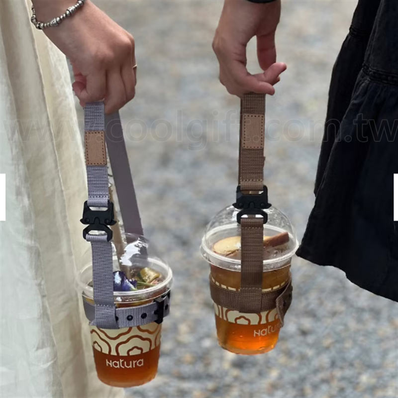 可調式織帶飲料杯帶
