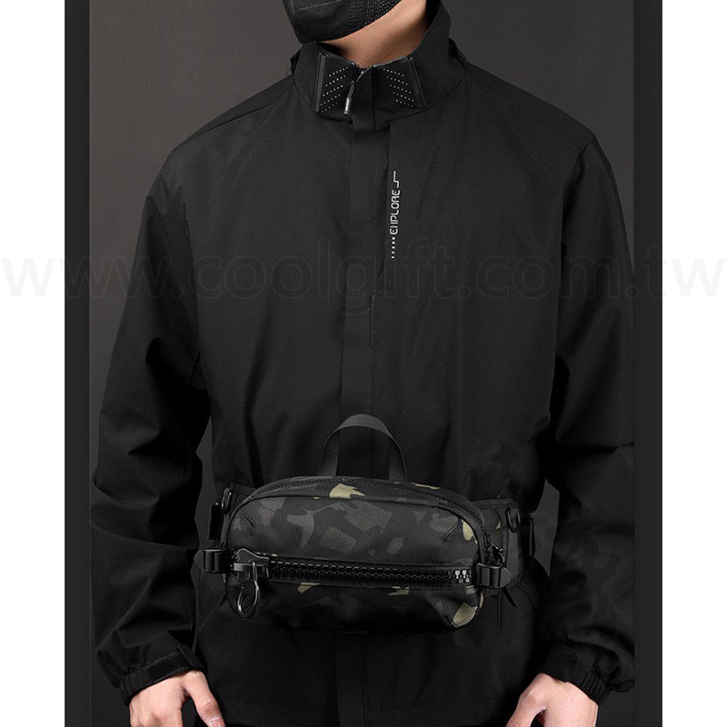 帥性大齒拉鍊斜背包