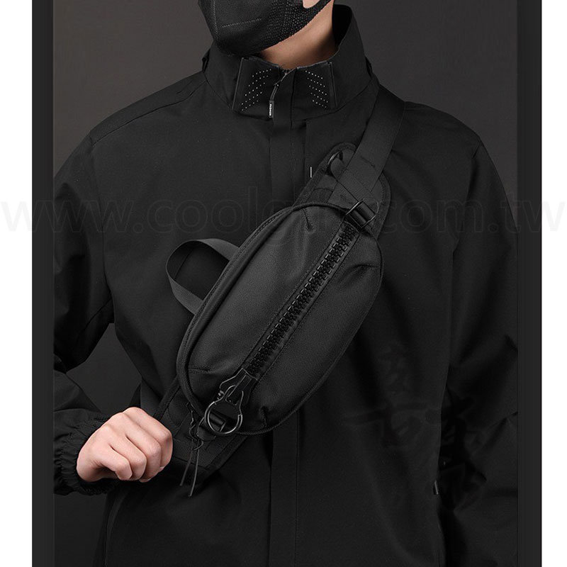 帥性大齒拉鍊斜背包