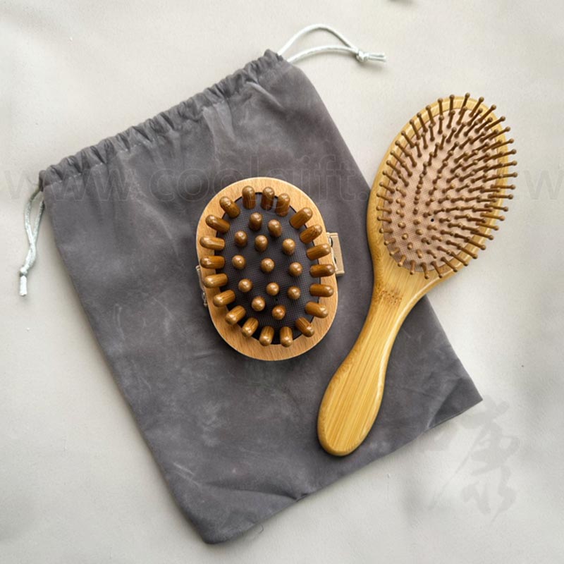 質感全木氣墊按摩梳組