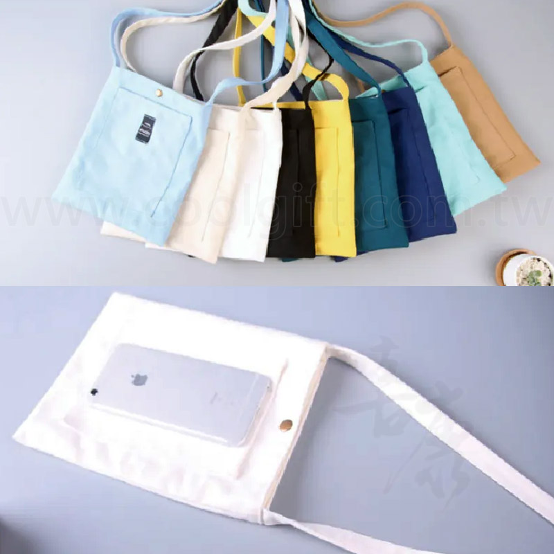 素雅帆布斜背包