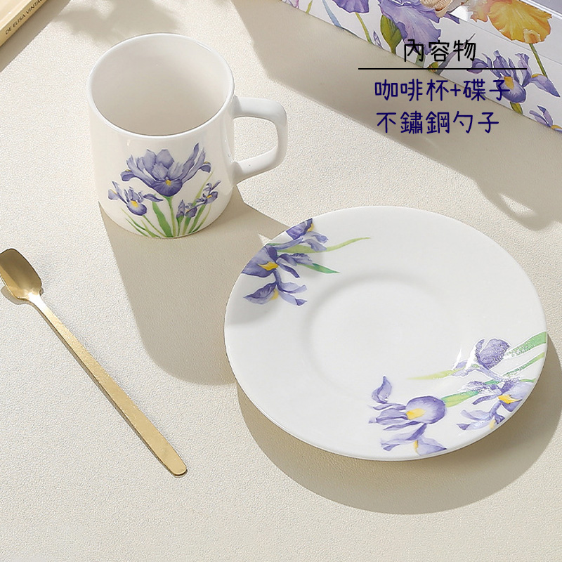 復古花卉陶瓷香氛咖啡杯組