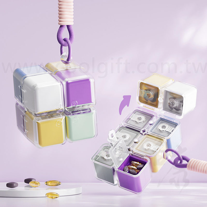 掛繩方塊8格藥盒