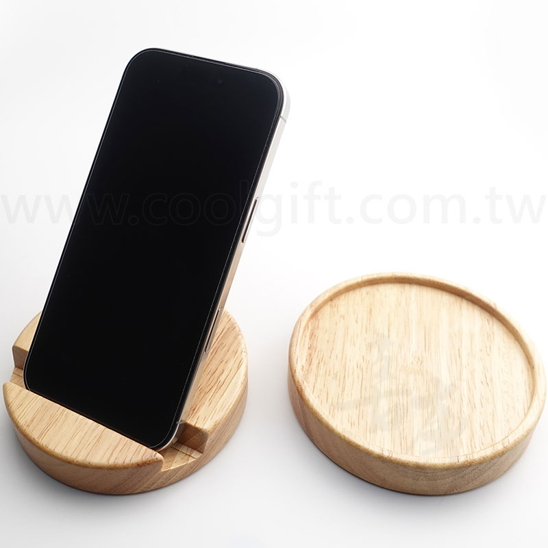 二用木質手機架杯墊
