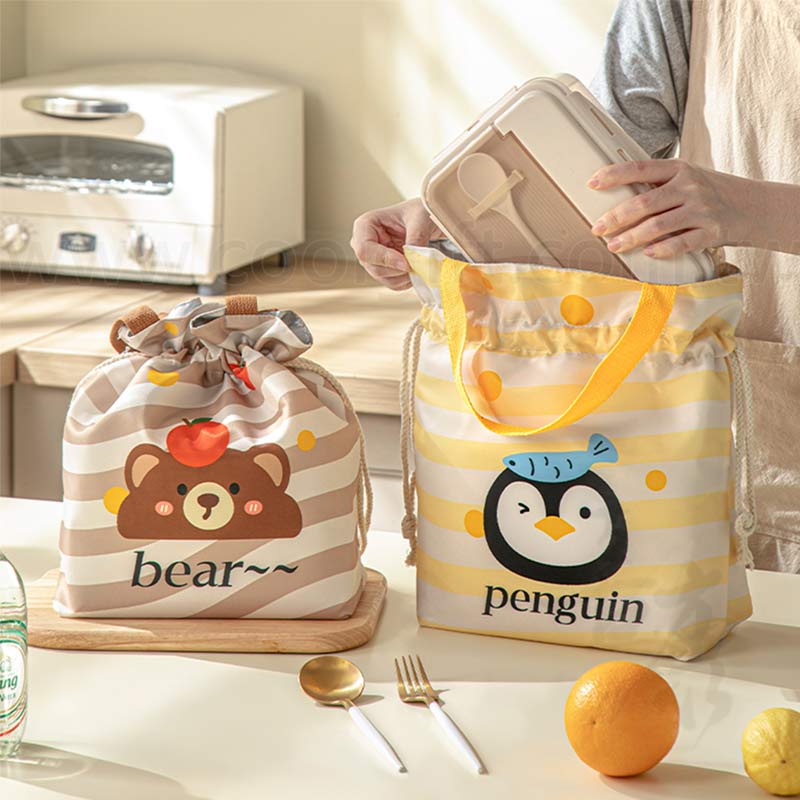 卡通抽繩束口保溫袋