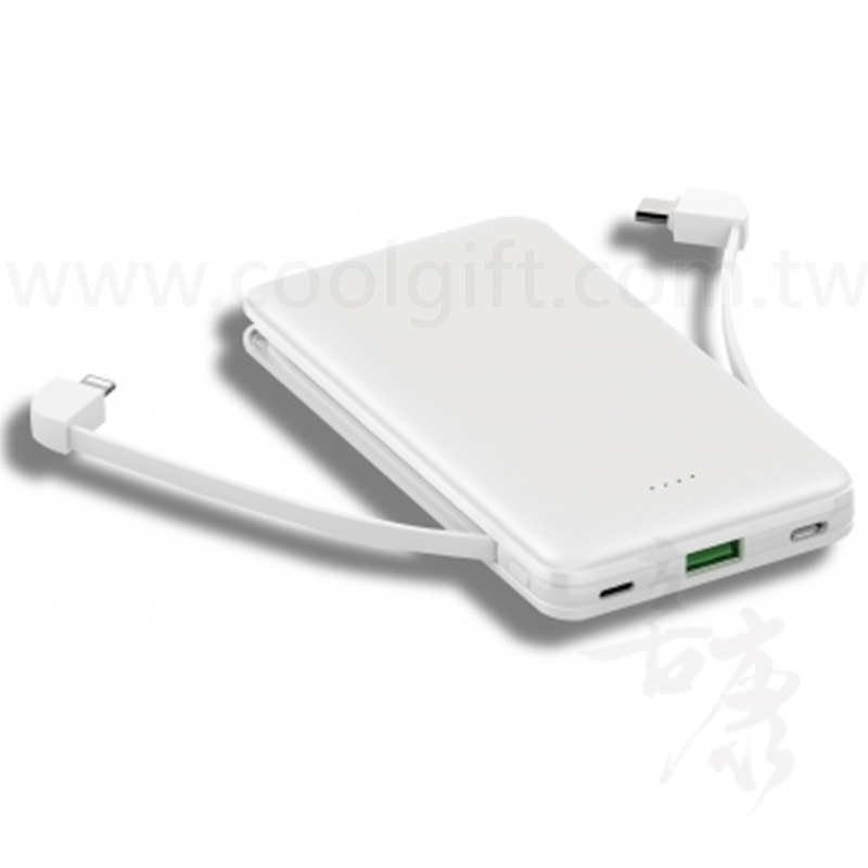 自帶雙線快充行動電源