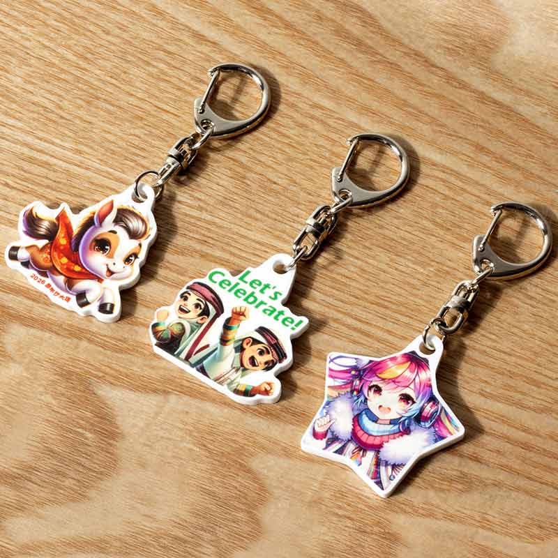 4cm 白色壓克力鑰匙圈