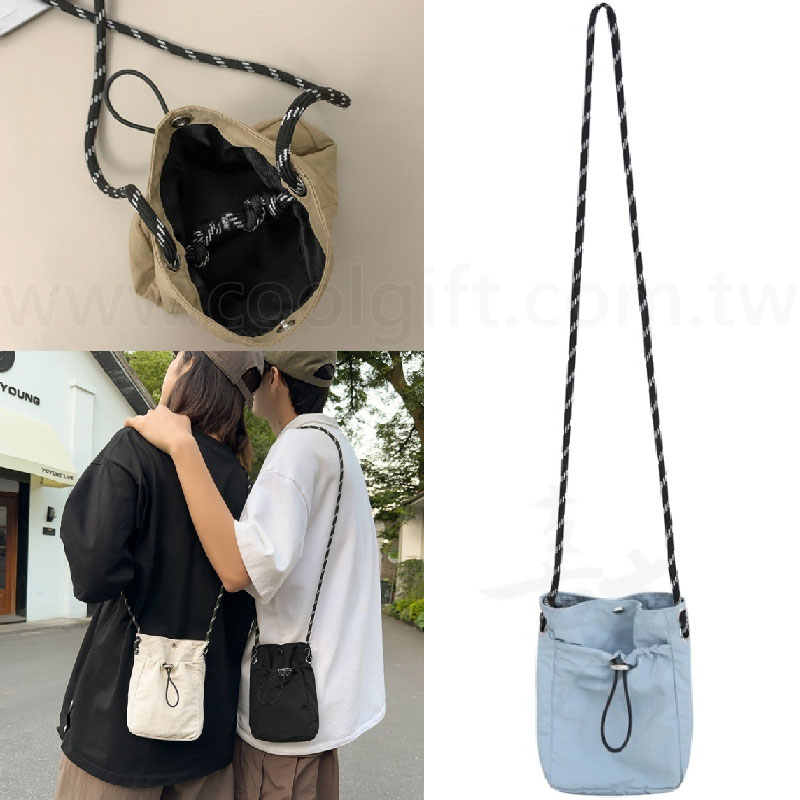 文青磁釦斜背包