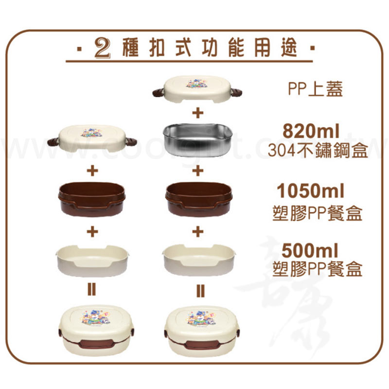 柴語錄 雙色扣式餐盒