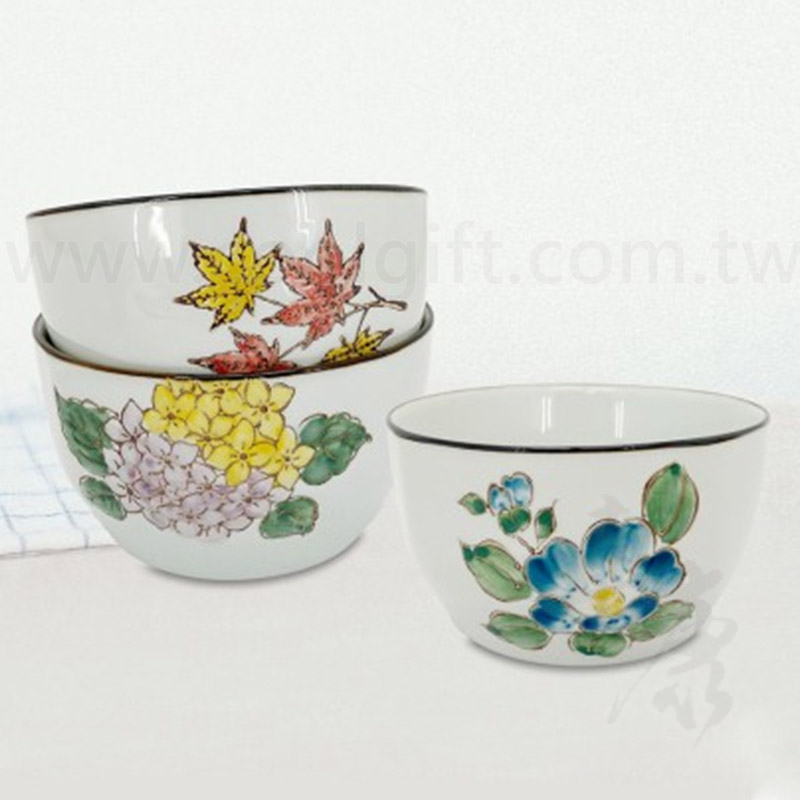 松村窯四季方口3碗組