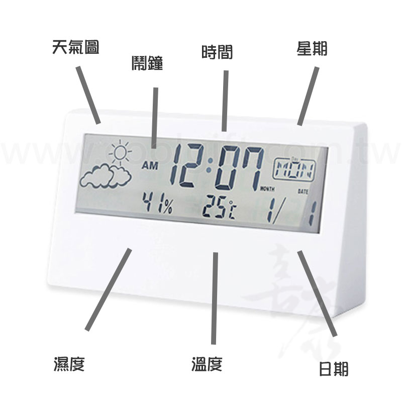 文青風多功能鬧鐘